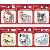 小禮堂 Sanrio 三麗鷗 壓克力造型磁鐵 (日本職業百科全書) Kitty 美樂蒂 酷洛米