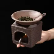 免運 臺灣出貨 茶香爐 溫茶爐 烤茶爐 泡茶工具 泡茶茶具 焙茶器炒茶烤茶罐烘焙茶葉爐熏茶烤茶器粗陶烤茶爐小型烘茶提香器