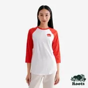 Roots女裝- COOPER BASEBALL 長袖上衣-紅色