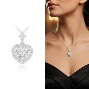 【AURORA 歐羅拉】GIA 50分 天然鑽石 心形鑽石 D color SI2 鑽墜 項鍊 花式車工 浪漫愛心 情深