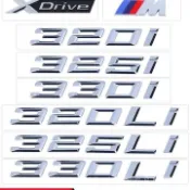 ✨ BMW 寶馬專用 ✨寶馬車標新3係320i325Li328Li330Li改裝後尾數字排量標XDrive車貼55