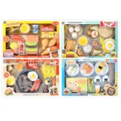 《翔翼玩具》仿真早午餐 包子玩具 荷包蛋 油條 雞蛋 蒸籠 蛋塔牛角包 油條 流沙包 小籠包 早點玩具13-6512