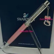 (全新台灣專櫃正品+送提袋+保卡)施華洛世奇水晶筆 細桿(粉紅 Hello Kitty) 筆 SWAROVSKI