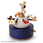 【懶熊部屋】Snoopy PEANUTS 日本正版 史努比 遊樂園 木製 造型 音樂盒