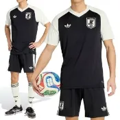 【adidas 愛迪達】Jfa A Preshi 男款 黑白色 足球 世界盃 日本 客場 吸濕 排汗 運動 短袖 KA6788