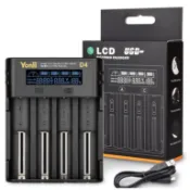 【青菜賀】YONII 18650/21700/26650鋰電池3/4號鎳氫USB LCD四槽數顯充電器(D4)