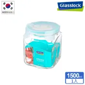 Glasslock 氣孔式上蓋玻璃保鮮罐-1500ml／醃製玻璃罐、梅酒罐