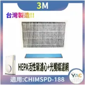 YAC Life適用3M淨呼吸Slimax CHIMSPD-188WH超薄型8坪空氣清淨機濾網濾芯CHIMSPD-188
