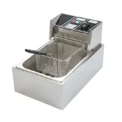 (店+)【諾必行】6L不鏽鋼單缸電炸爐 油炸機 110V油炸爐 不鏽鋼油炸鍋 電炸鍋 關東煮機 商用免檢