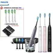 大王家電館 【贈原廠智能亮白刷頭四個+贈尊爵時尚修容組】PHILIPS HX9924 飛利浦鑽石靚白智能音波電動牙刷