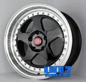 【田中輪胎館】海拉風 類WORK 17吋 5孔114.3 前後配 F:17X7.5J R:17X8.25J 亮黑鑽石車邊