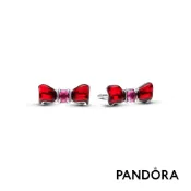 【Pandora】迪士尼《白雪公主》造型蝴蝶結耳環 官方直營