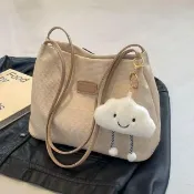台灣有貨 側背包 腋下簡約餃子包 韓版複古包 絨麵側肩包 簡約通懃鹿皮絨側背包 單肩手提包 肩背包 單肩包 側肩包