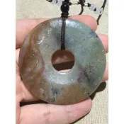 《七彩玉平安扣》240625-05 總統石 心臟石 血絲碧玉 台灣藍寶 鳳凰碧玉 | 後山帝星石業