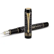 PARKER 派克 世紀 大多福純黑金夾100周年限量 18K 鋼筆