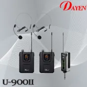 【全聯線上購】【Dayen 大影】(U-900Ⅱ) 1對2迷你無線腰掛麥克風(1組)