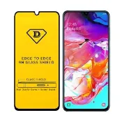 【YANG YI 揚邑】SAMSUNG Galaxy A70 全膠滿版二次強化9H鋼化玻璃膜防爆保護貼(黑)