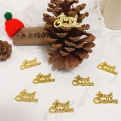 (店+)迷你 merryChristmas 聖誕節英文字母 聖誕樹裝飾 聖誕節 聖誕樹 藤圈材料 英文吊牌 聖誕掛件