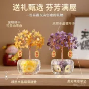 新年裝飾品 春節 新年裝飾	過年裝飾	新年 	高級天然水晶髮財樹擺件車載辦公桌擺件玄關家居擺件招財擺件小衆
