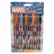 大賀屋 日貨 MARVEL 原子筆 12色 鋼筆 中性筆 筆 多色筆 文具 漫威 迪士尼 正版 J00015924