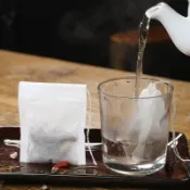 【抽線式過濾袋】100入 不織布茶包袋 滷包中藥袋 花茶袋 沖茶泡茶袋 ATE277
