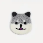 【BANNIES】尼泊爾 動物造型手作羊毛氈杯墊(家用杯墊 野餐擺設 居家時尚配件 柴犬 哈士奇 貓咪)