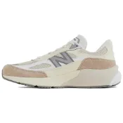 (店+)【NEW BALANCE】M990SS6 New Balance NB 990 V6 復古運動 網布皮革 低幫 休閒城市通勤跑步鞋 男女同款 白棕 美產 nb女鞋 女鞋 運動鞋女