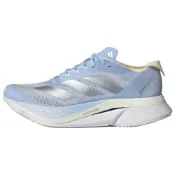 (店+)【adidas 愛迪達】JP7914 adidas Adizero Boston 12 舒適 織物 低幫跑步鞋 女款 藍灰色