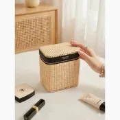 【全新現貨】chanel香奈兒竹編籃子米色限定化妝包 附外盒  香奈兒竹編包 小香彩妝贈品包