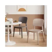 (店+)加厚塑膠餐椅 IKEA同款餐椅 現代簡約靠背凳子家用北歐餐桌椅久坐舒服靠背小椅子