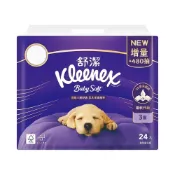 (店+)【Kleenex 舒潔】Baby Soft三層抽取式衛生紙 120抽x24包/串