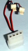 ~協明~ 電源大4Pin公 轉 小3Pin公×2