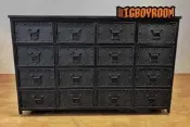 【BIgBoyRoom】工業風家具 法鐵全鐵製設計款 舊化玄關櫃陳列櫃 LOFT美式復古展示櫃 抽屜櫃工具櫃鐵櫃客製化