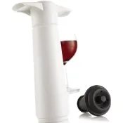 《VACU VIN》荷蘭 Click 紅酒抽真空器+2瓶塞組-白-- 紅酒塞 真空瓶塞 保鮮瓶塞 葡萄酒塞