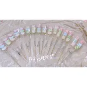 愛心花卷熊棉花糖3入串 單隻\活動 畢業 生日 派對 幼稚園 工商 開幕 婚禮小物 喜糖 二次進場 送客 桌上禮 棉花糖