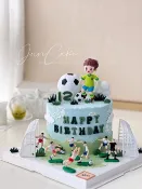 訂單滿199出貨  ♞,♘足球蛋糕裝飾擺件男孩生日快樂蛋糕裝飾足球隊蛋糕擺件主題插件牌