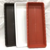 《黑咪醬の家》品名：(忠)花槽2尺/尺半底盤 (長槽/塑膠盆/長方盆/種植/園藝資材/庭園/長槽盆/造景/底盤/培養)