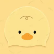 【限時下殺】成人防水泳帽 溫泉游泳帽 游泳帽 游泳池 海邊 玩水 黃色小黃鴨表情硅膠泳帽女款成人可愛高顏值防水護耳泳帽