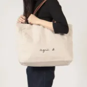 阿寶喵屋🐱日本正品代購 日系品牌包 agnes b 亞妮斯比 小b包 帆布包 帆布袋 肩背包 環保袋 大容量