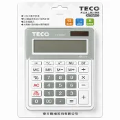 桌上型計算機 東元 TECO 計算機12位數 013  質感灰計算機 大螢幕計算機 雙電源