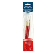 Winsor newton 5296701 溫莎牛頓 紅貂毛套筆 貂毛水彩筆 3支裝 圓頭水彩筆 圓筆 2/0 0