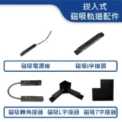 (店+)磁吸軌道燈配件(磁吸電源線/磁吸I字接頭/磁吸轉角接頭)【實體門市】吊掛式磁吸軌道燈 配件