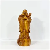 (店+)【御古齋】天然 印尼國寶 血龍木 精雕 財神 彌勒佛 手持如意 招財進寶 財源廣進 逢凶化吉 開運擺件 0401