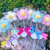 ◇儷人館◇3色小花義大利造形棉花糖(銀卡版).三色小花.二次進場.喜糖.糖果.婚禮小物.生日派對.送客禮/園遊會/幼稚園