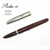 筆殿 派克 PARKER 51復刻版 鋼筆紅桿銀蓋 加贈派克鋼筆墨水