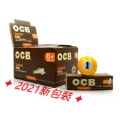 正品附發票 法國OCB手捲菸濾嘴 自捲紙濾嘴 6公分X18MM *VIRGIN FILTER-每本50張*✦球球玉米斗✦