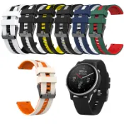適用於華碩 VivoWatch 6 錶帶 VivoWatch 5 雙色矽膠錶帶 VivoWatch SP 替換腕帶 22