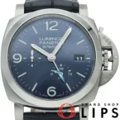 【DOKODEMO】沛納海 Luminor Bitempo 動力儲存 GMT 44mm Luminor PAM01361 男士腕錶，藍色，附原廠錶盒、保固卡，不鏽鋼錶殼/皮錶帶，拋光處理，成色極佳 [二手]