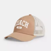 COACH 刺繡LOGO鴨舌帽 透氣網眼帽 棒球帽 帽子 遮陽帽 CAA61 棕色(現貨)