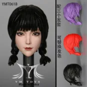 協貿國際日用品生活9館 預售 YMT061 1/6 晴子 美女頭雕 可換發色適合搭配包膠兵人